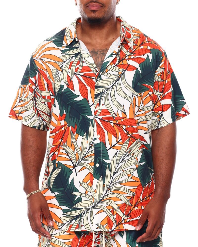 Tropical Leaf Woven Shirt (B&T) SKU#5647819