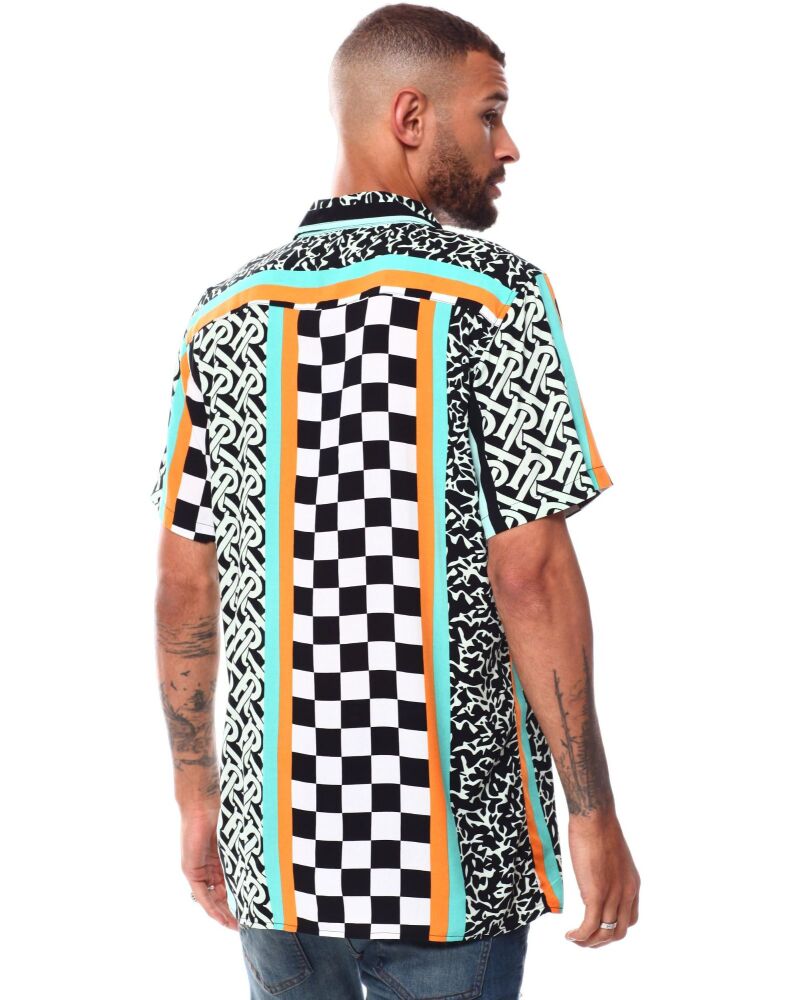 Illusionist Short Sleeves Printed Shirt Size: L SKU#5657556
