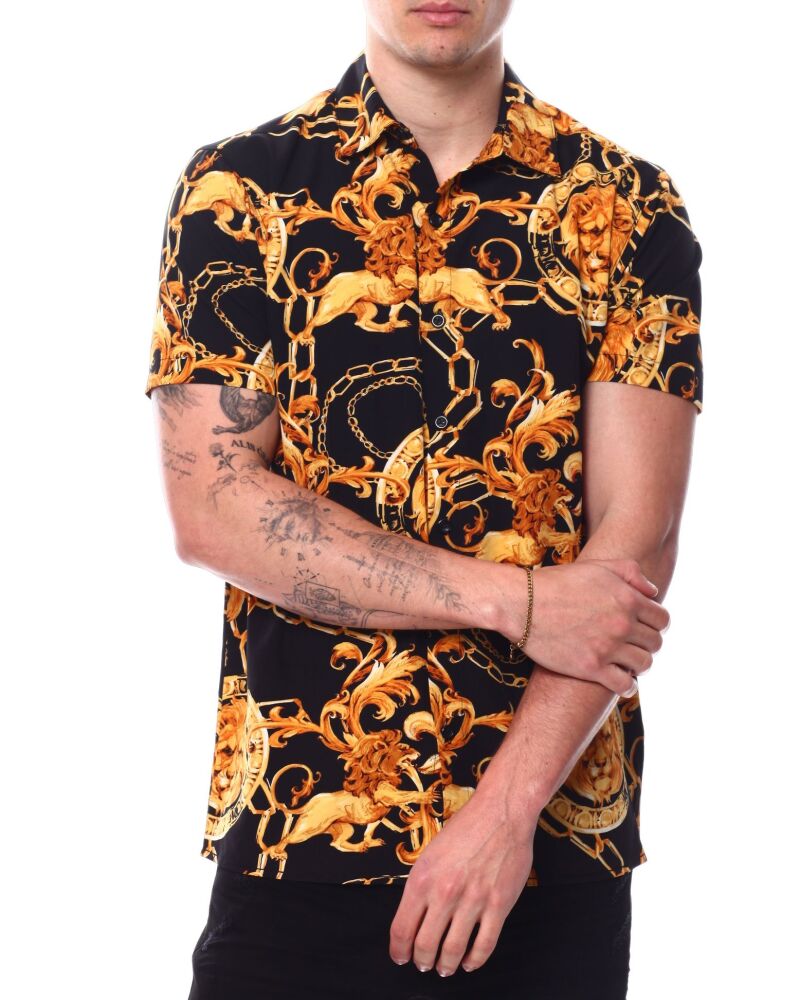Lion Filigree Printed Woven Shirt (B&T) SKU#0204334