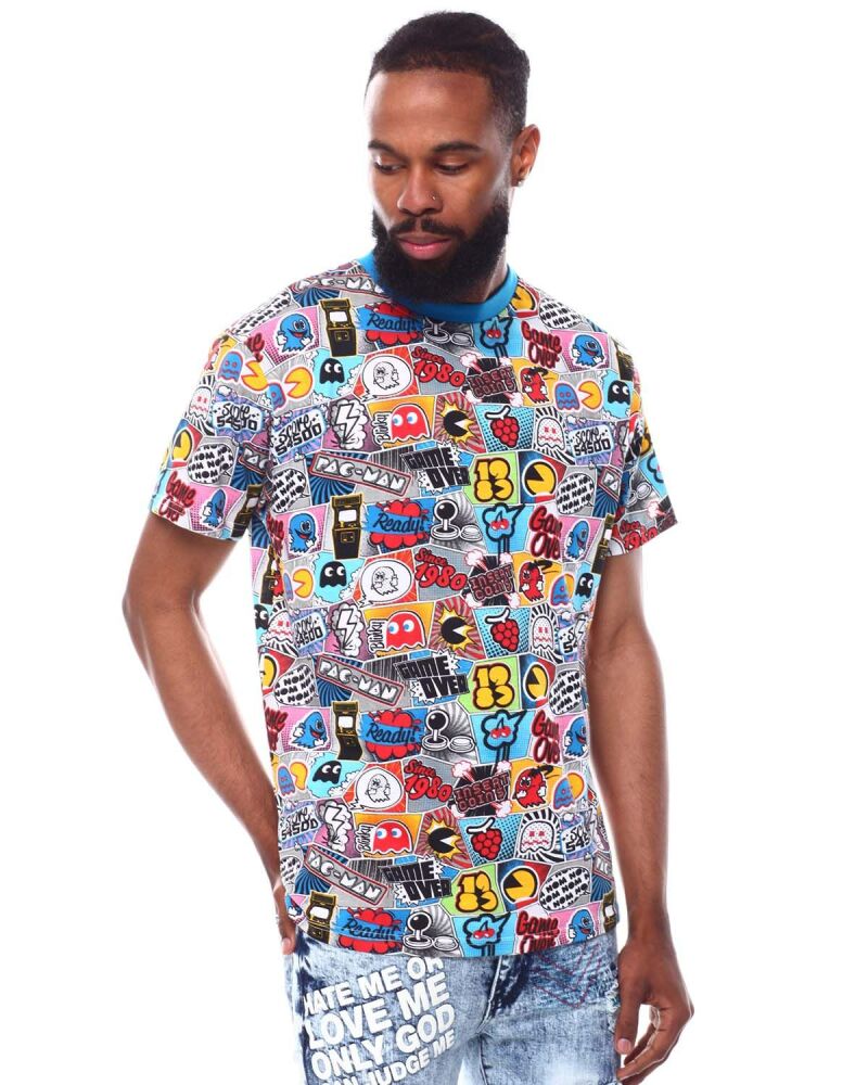Pac-Man Printed T-Shirt Size: L SKU#0006574