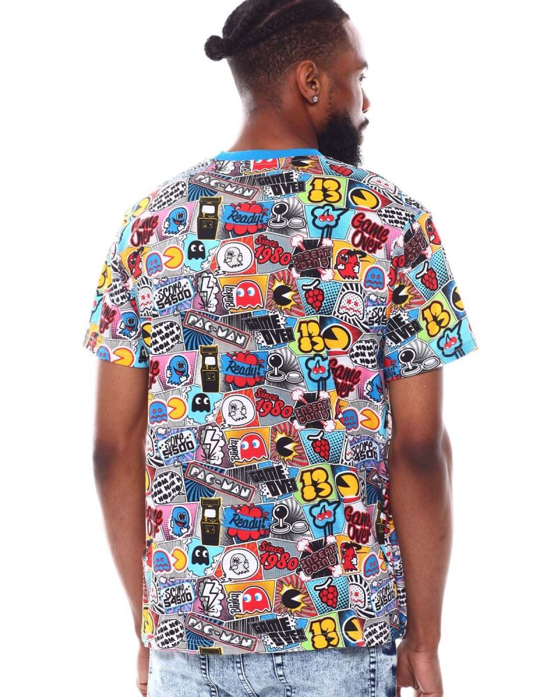 Pac-Man Printed T-Shirt Size: L SKU#0006574