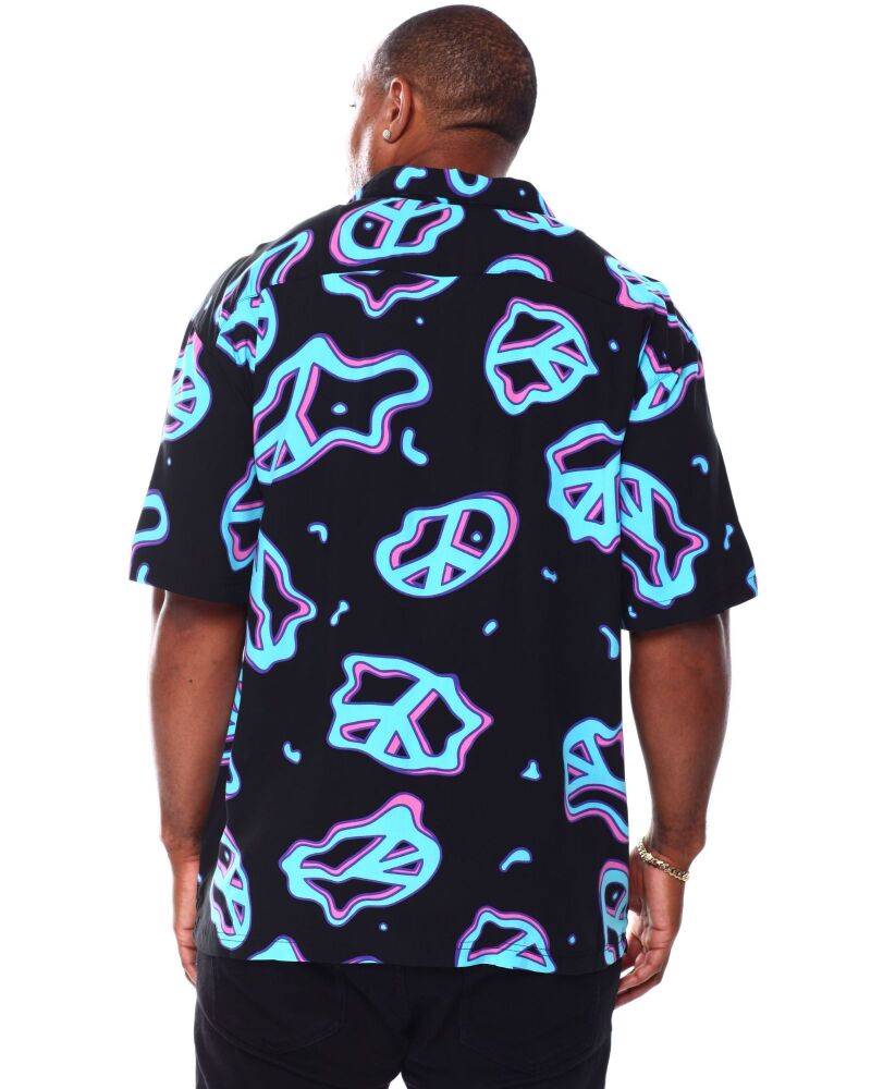 Trippy Peace Printed Woven Shirt (B&T) Size: 2XL SKU#4560091