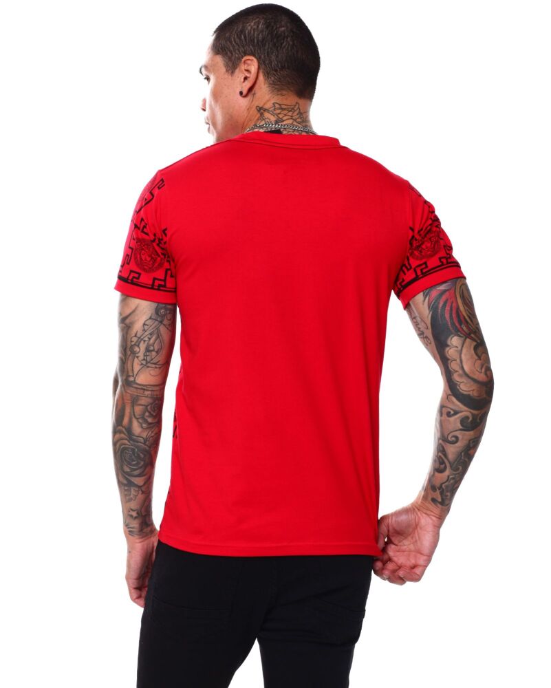 Red All Over Medusa Puzzle Print T-Shirt Size: S SKU#4500998