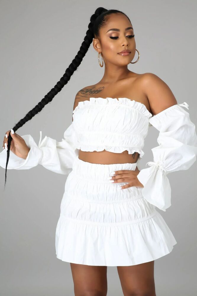 Off-White Cutie Walking Skirt Set SKU: MS05674833