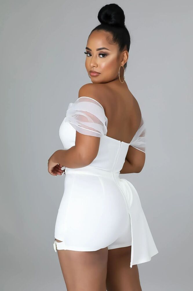 White Taste Classy Romper Size: S SKU: R056345277