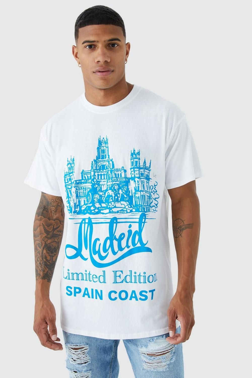 Oversized Madrid Graphic T-shirt Size: L