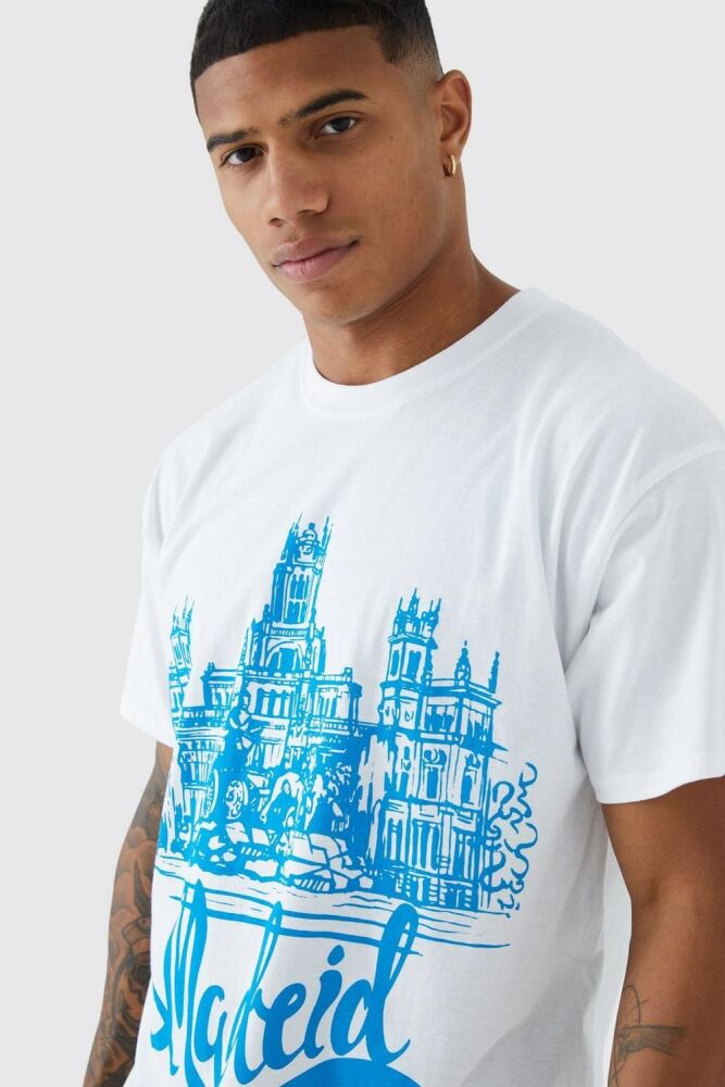 Oversized Madrid Graphic T-shirt Size: L