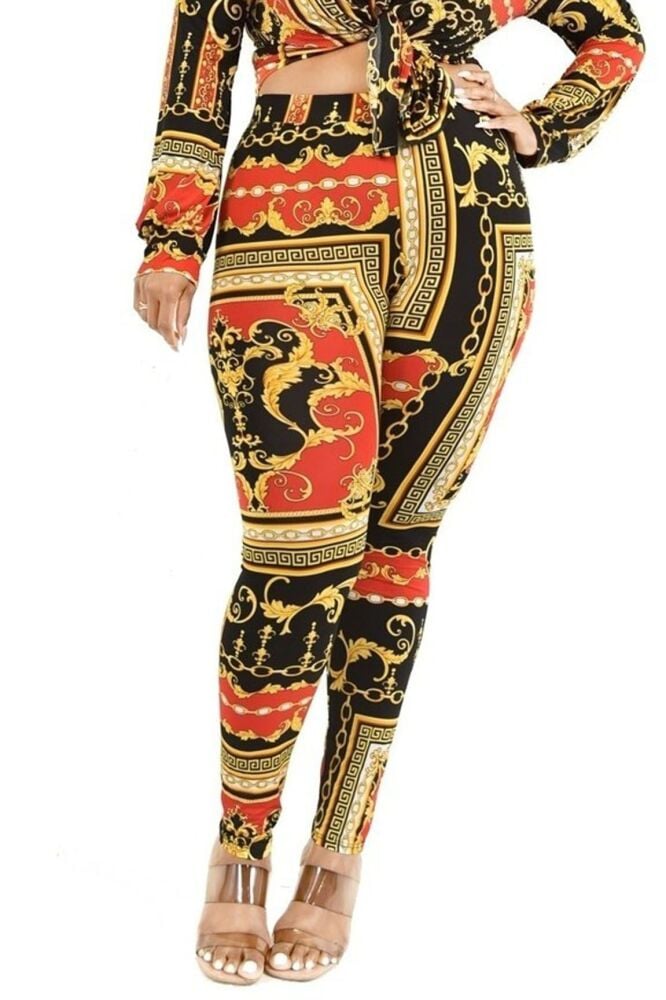 Multicolor Printed Stretch Fitting Leggings SKU: 5657499021