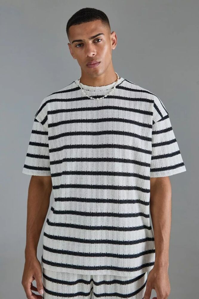 Core Fit Textured Striped T-Shirt SKU: 564711