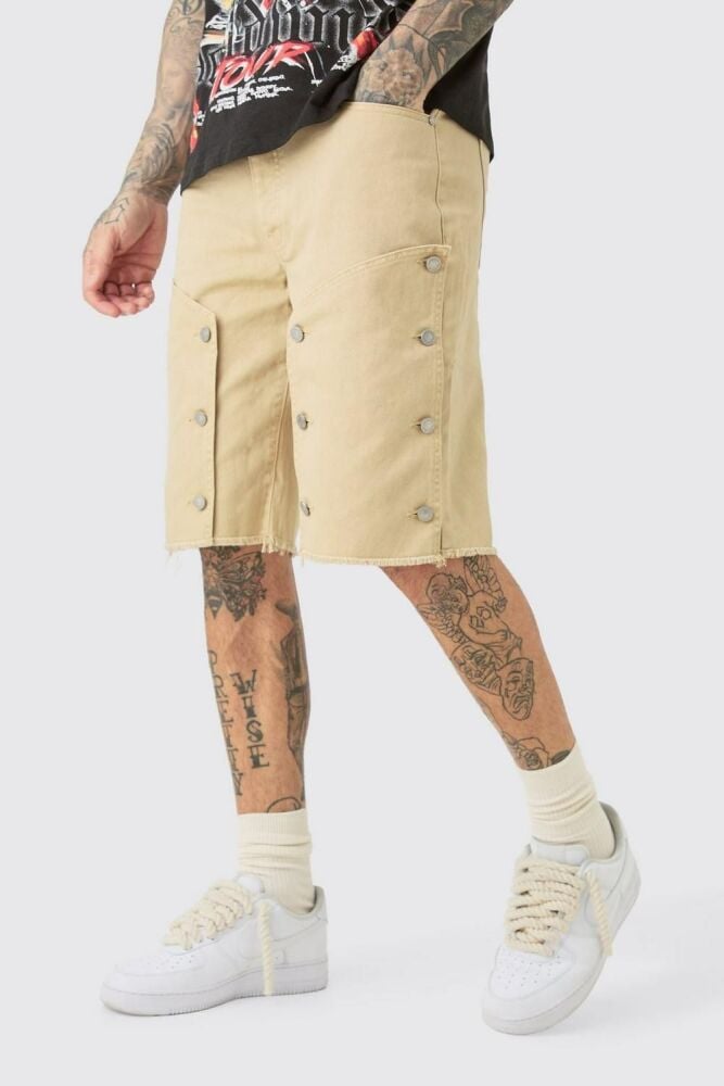 Tall Fixed Wasit Washed Twill Carpenter Relaxed Short