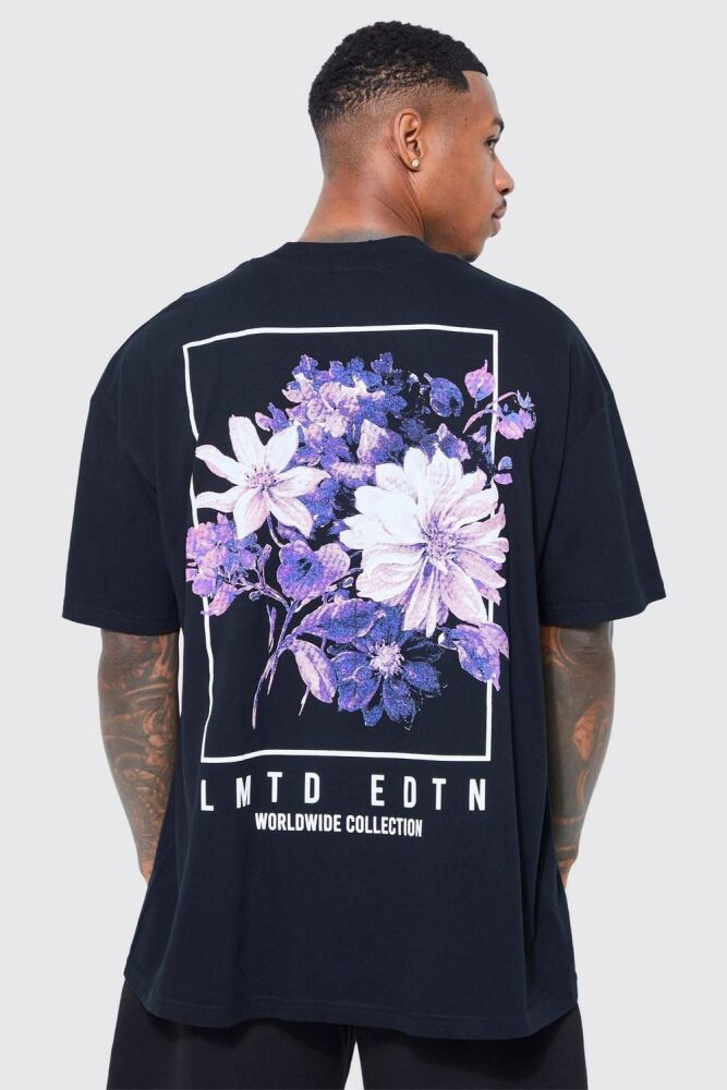 COMING SOON Oversized Floral Back Graphic T-shirt SKU: 803425