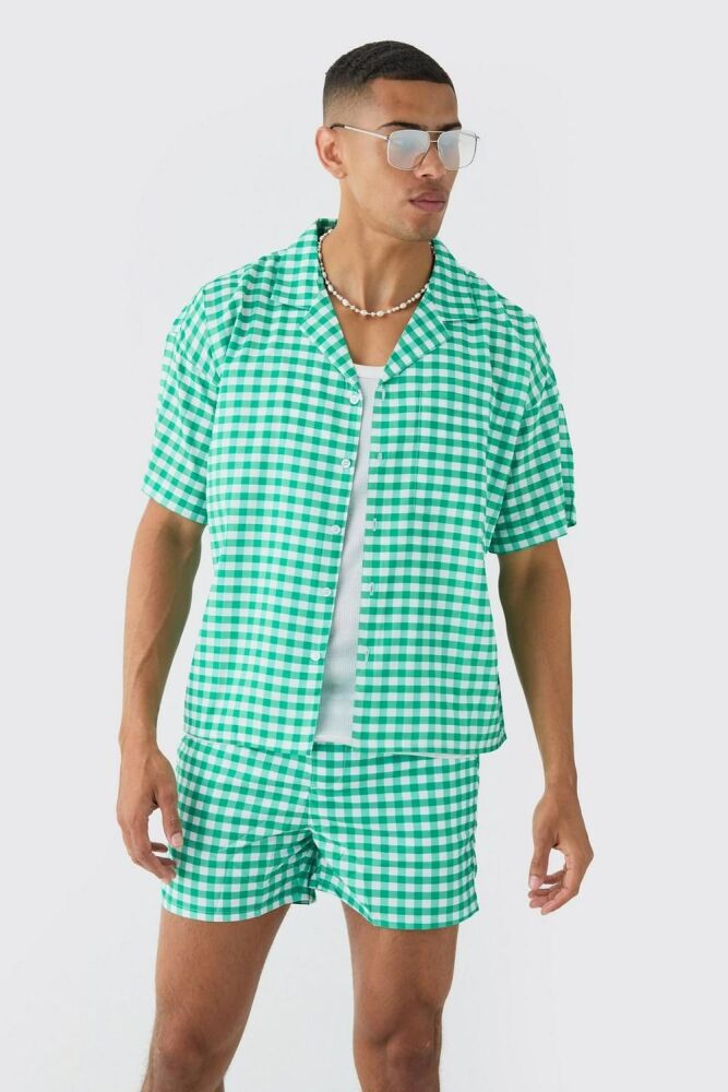 Gingham Swim Short