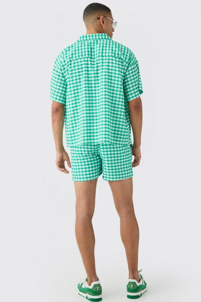 Gingham Swim Short