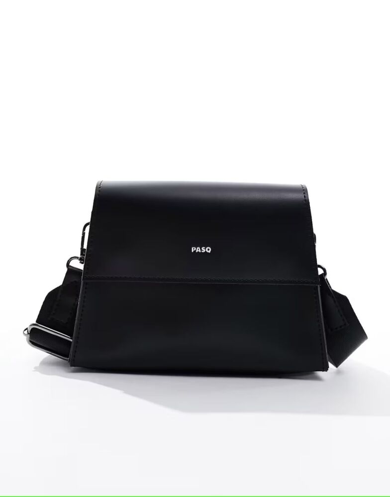 Black Flapover Classic Crossbody Bag