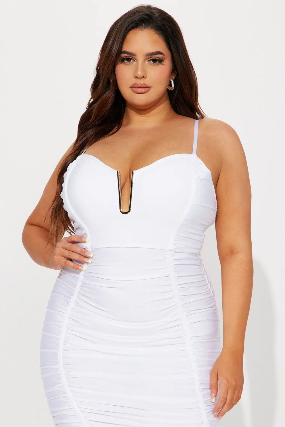 White Bandage Midi Dress Size: 3XL SKU: G087901