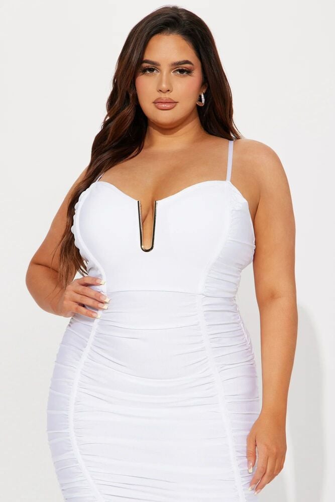 White Bandage Midi Dress Size: 3XL SKU: G087901