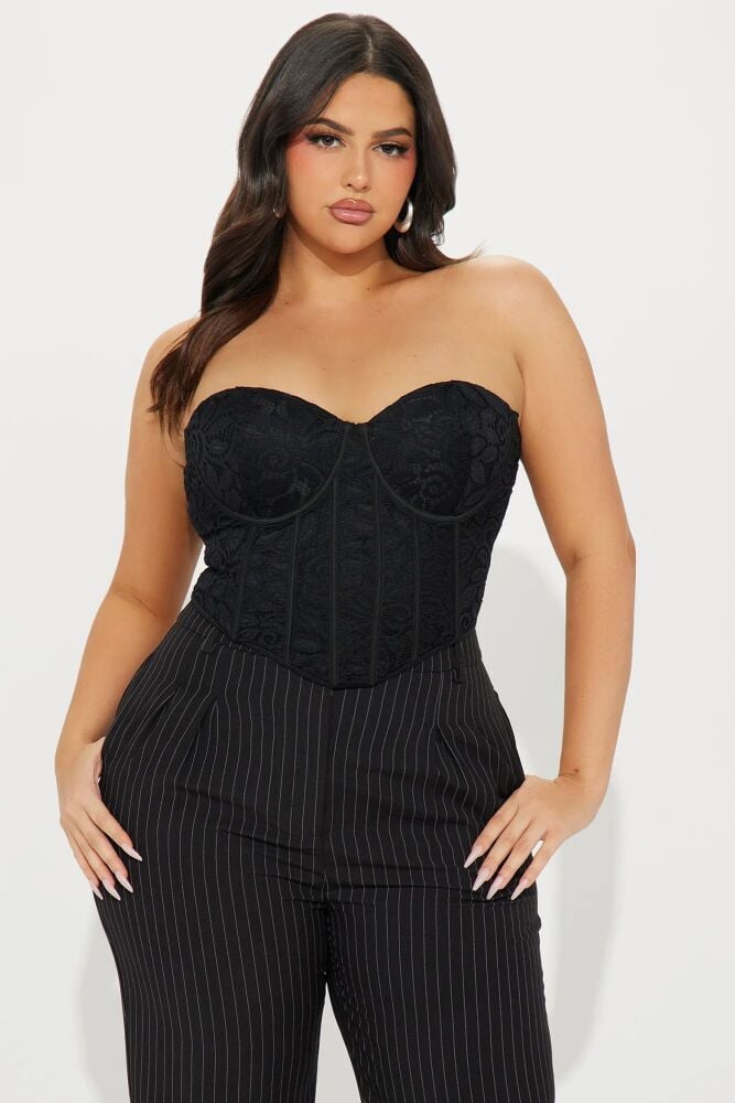 Black Lace Corset Top