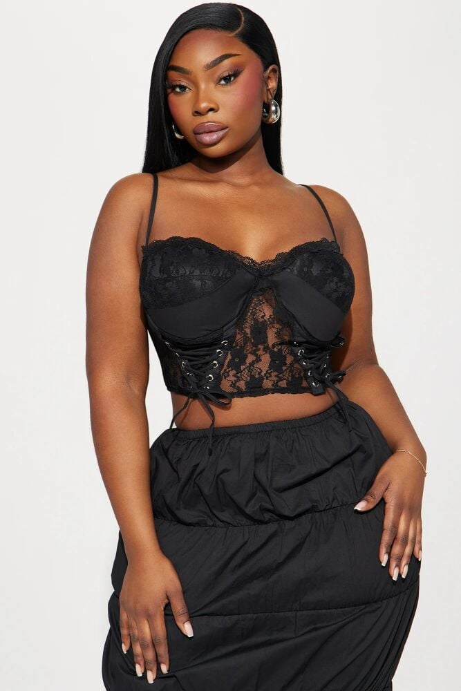 Black Lace Skirt Set Size: L