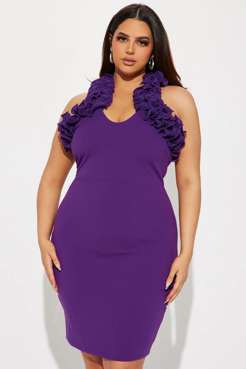 COMING SOON Violet Ruffle Mini Dress Size: 3XL SKU: G089705