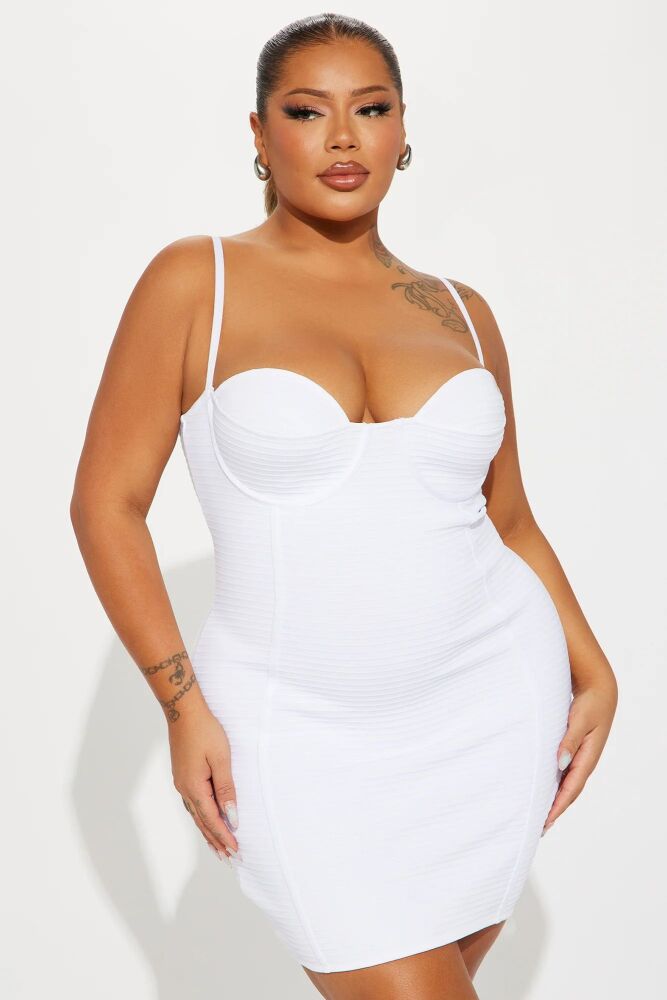 White Bandage Micro Mini Dress SKU: R657383