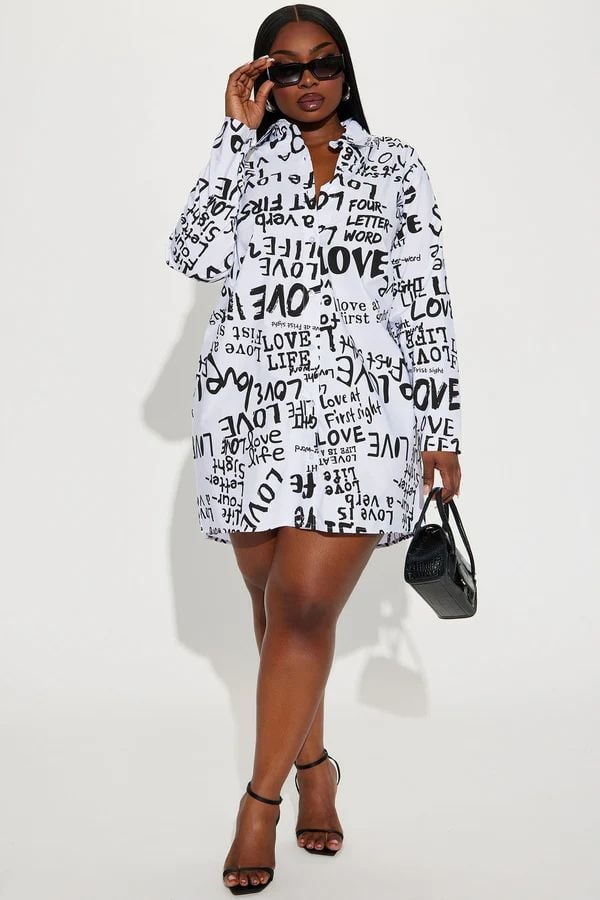 Love Letter Shirt Dress SKU: 4536721