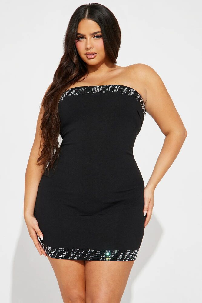 COMING SOON Midnight Sparkle Strapless Mini Dress SKU: D564748