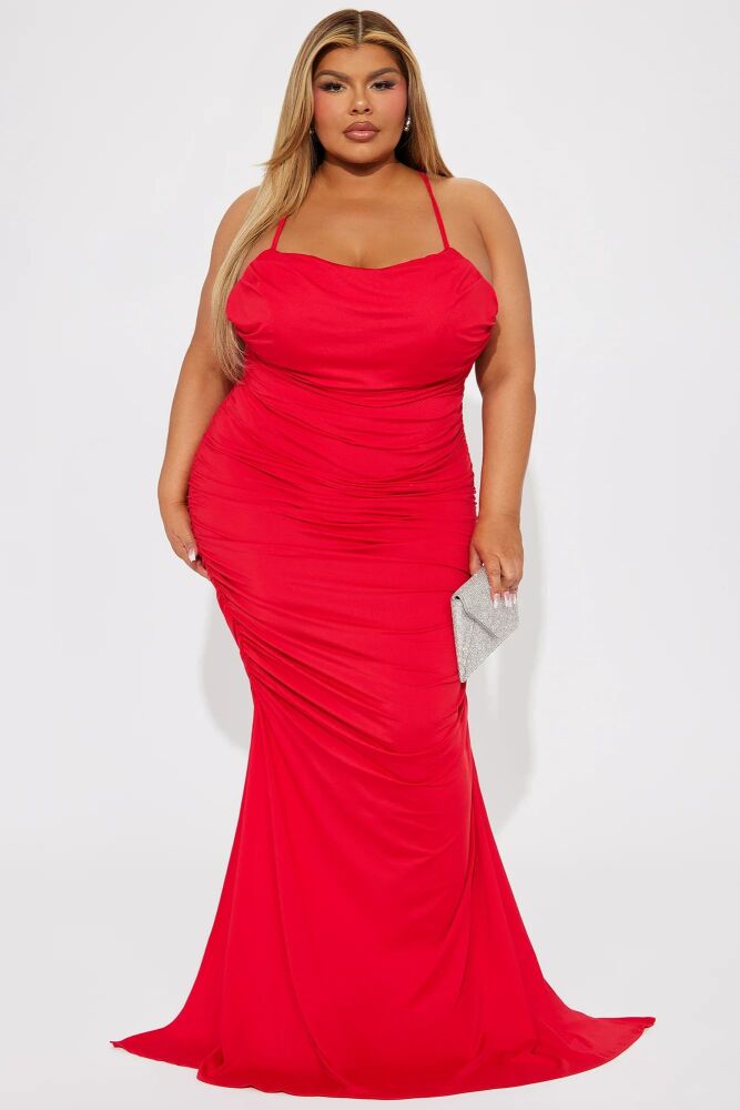 Red Crimson Allure Evening Gown Size: 2XL SKU: F089807