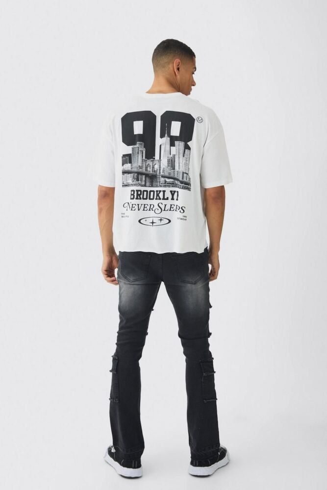 Oversized Boxy Brooklyn Back Print T-Shirt SKU: 8033271