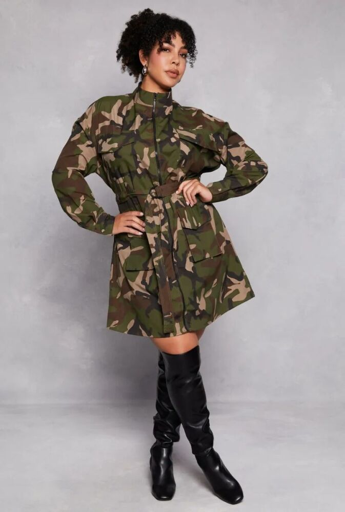 Combat Chic Camo Utility Dress Size: L SKU: C1930056