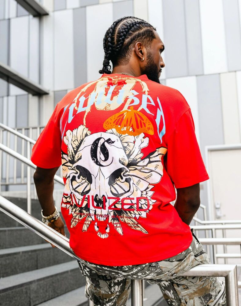 Red Graphic Streetwear Tee Size: 2XL SKU: 10087932