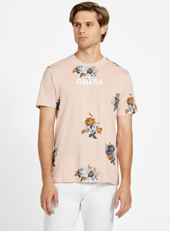 GUESS Men's Floral Embroidered T-Shirt Size: S SKU: 78463291