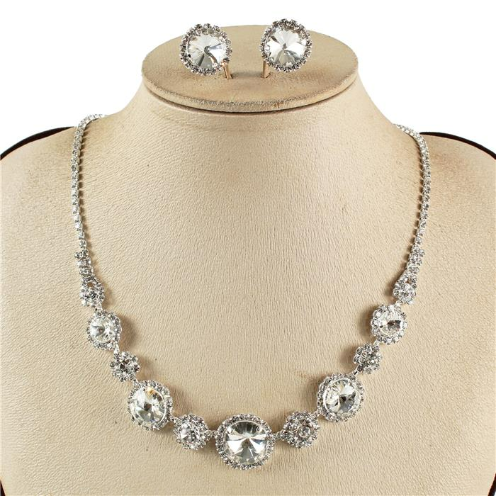 Silver Radiance Crystal Jewelry Set SKU: 160080SR