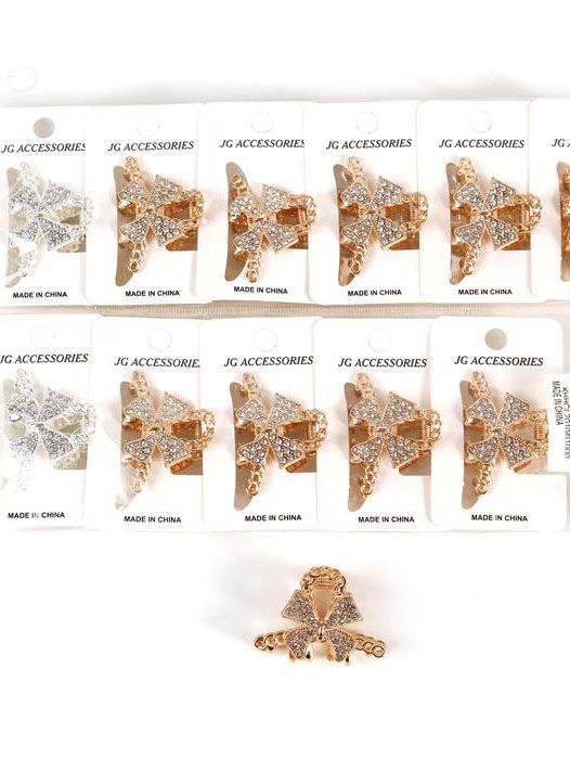Rhinestone Butterfly Metal Claw Hair Clip SKU: 18909MXC