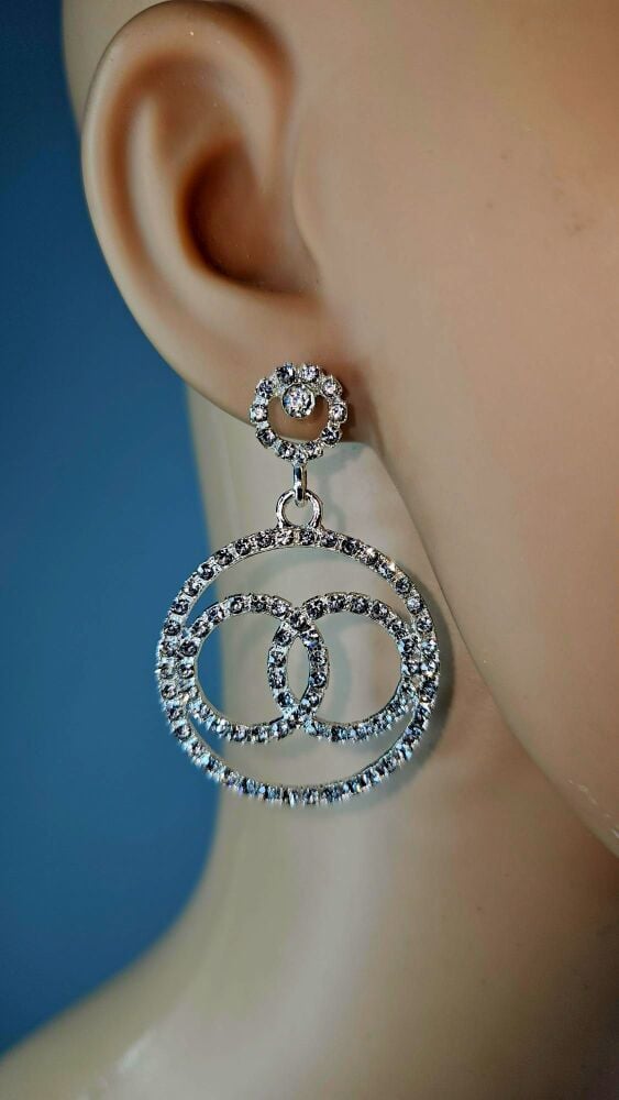 Multishiny Rhinestone Stud Earring SKU: 18905ABE