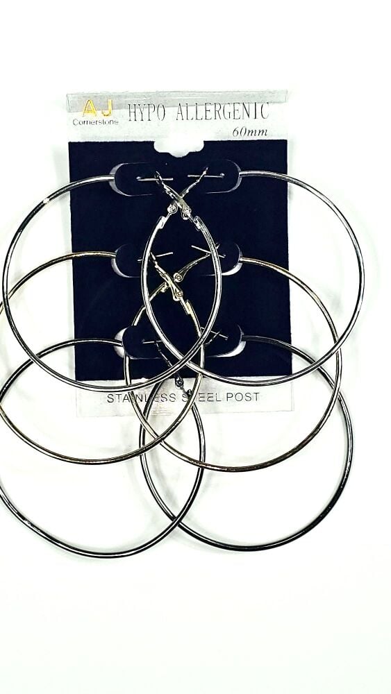 Stainless Steel Hoop Earrings SKU: 18903MXH