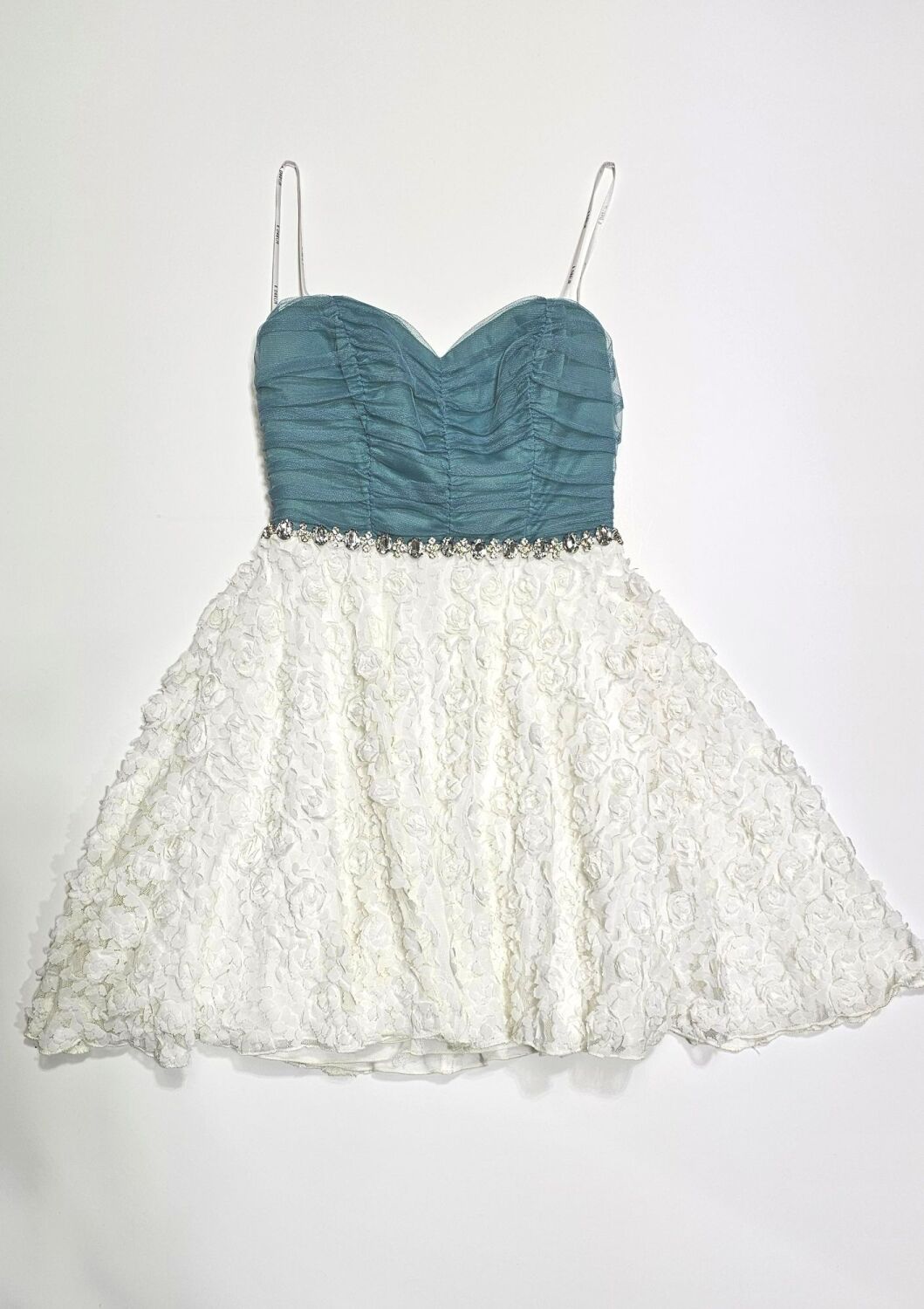 Green/White Skater Dress Size: S SKU: A918522