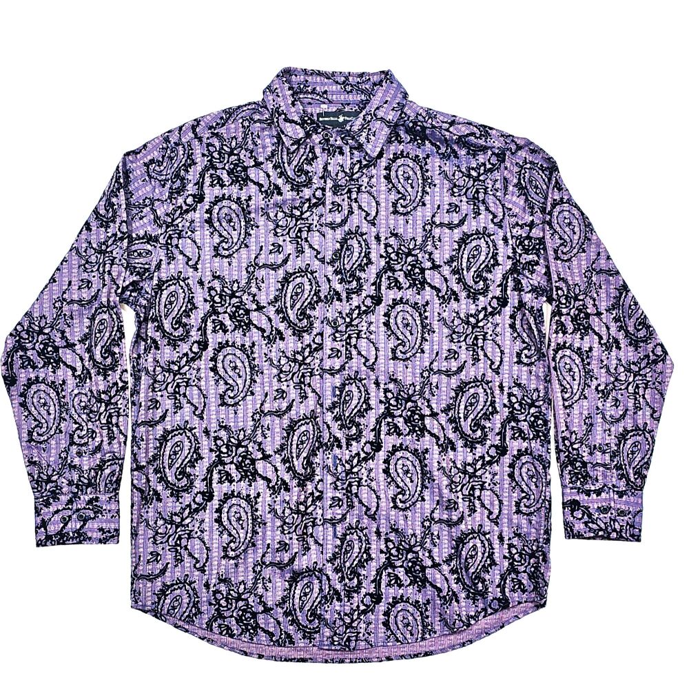 Vintage Paisley Long-Sleeve Shirt Size: L SKU: 67892541