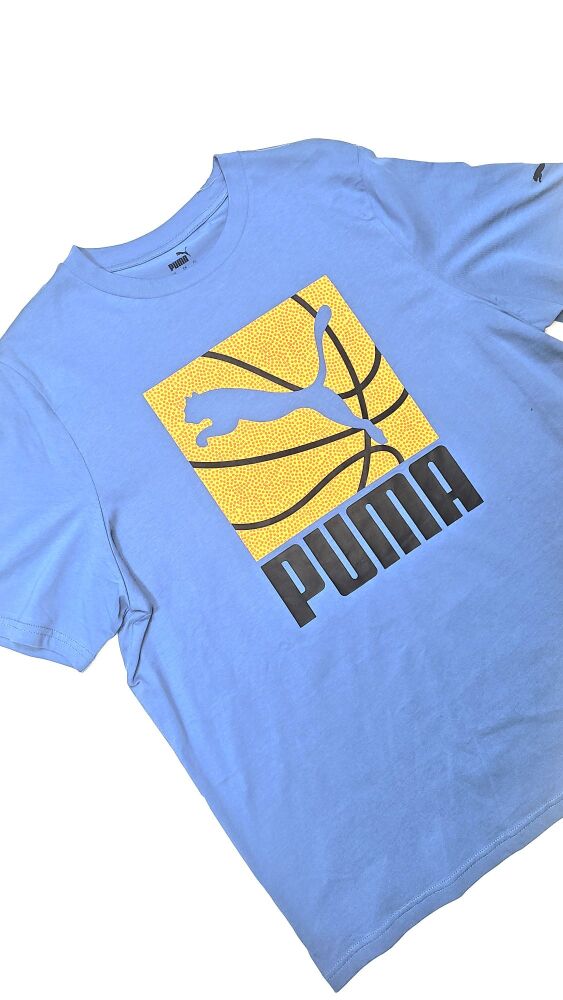 PUMA Basketball Logo Graphic Blue Tee Size: XL SKU: 20984765