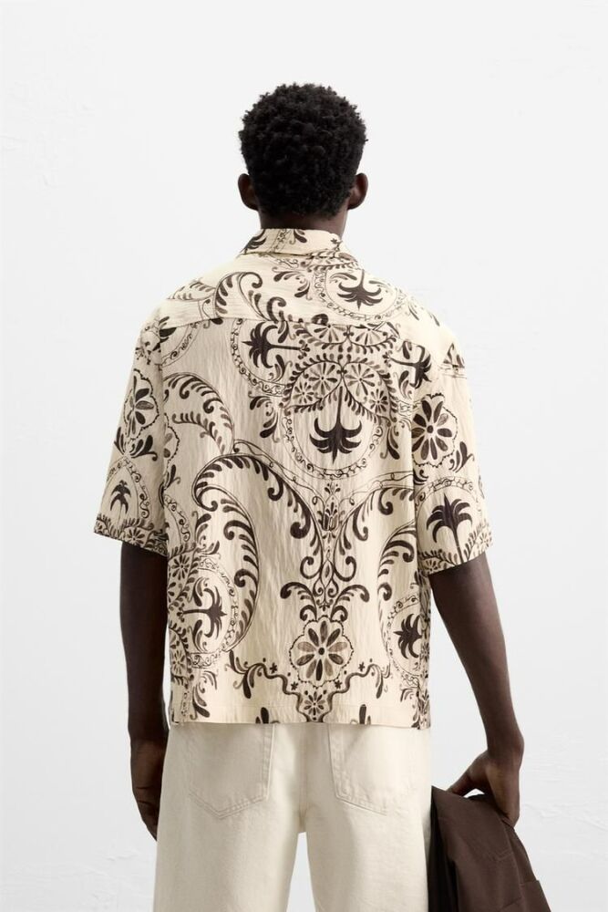 Relaxed Fit Viscose Blend Shirt Size: S SKU: M046574