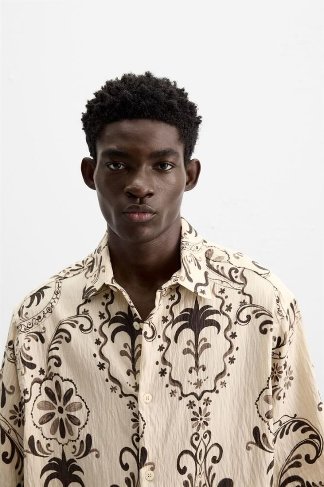 Relaxed Fit Viscose Blend Shirt Size: S SKU: M046574