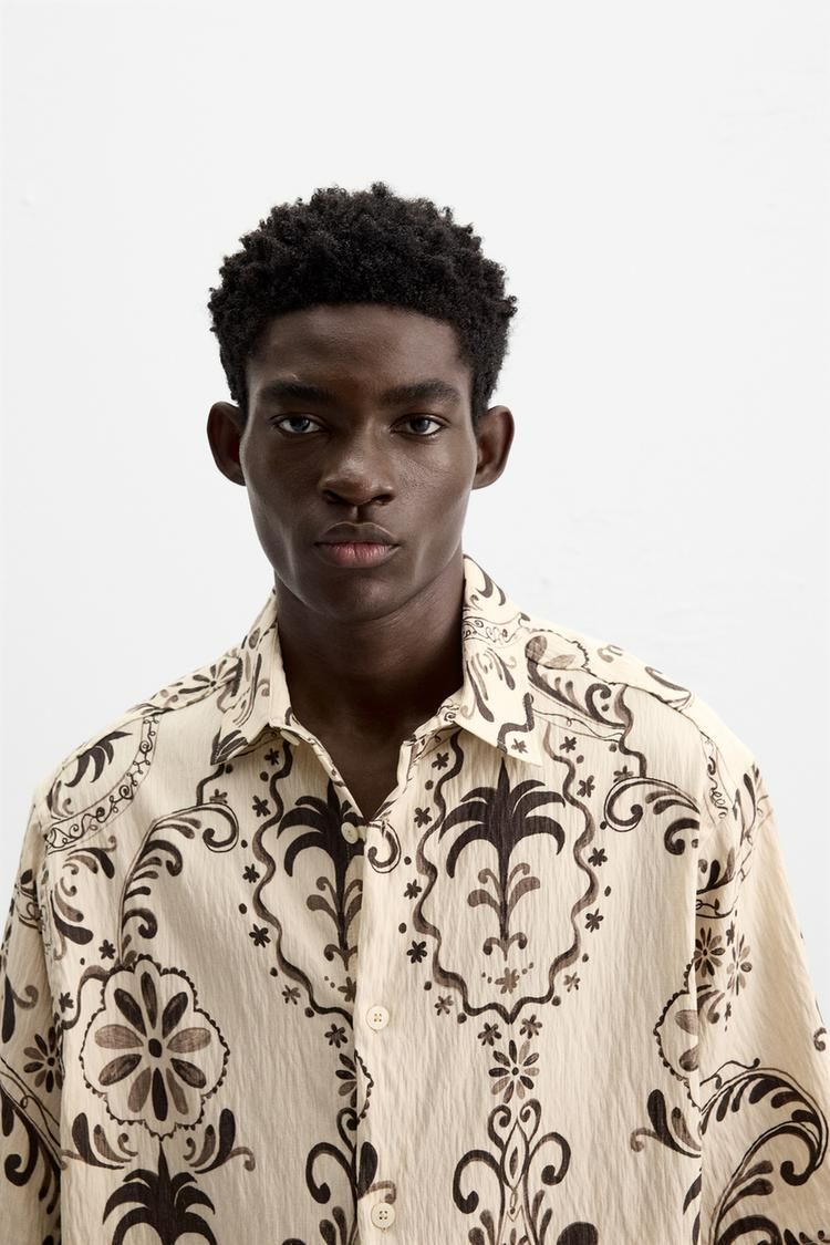 Relaxed Fit Viscose Blend Shirt Size: S SKU: M046574
