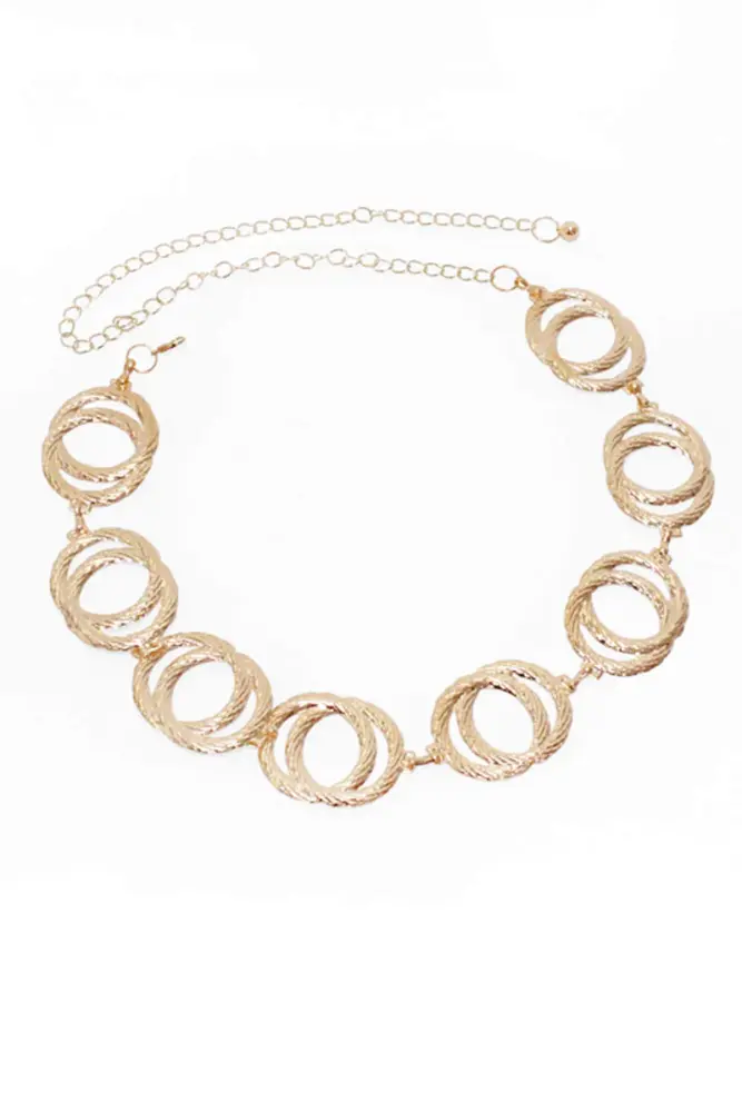 Gold Fashion Metal Ring Belt SKU: 4536780