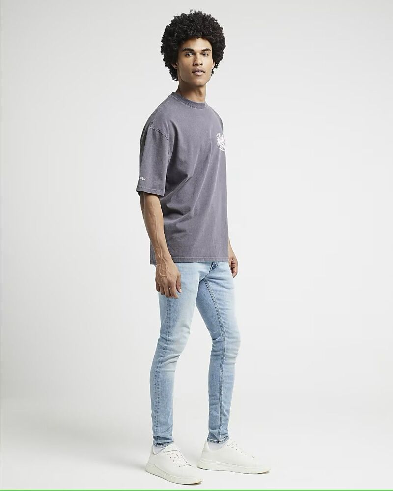 Light Blue Spray On Skinny Jeans SKU: J067581