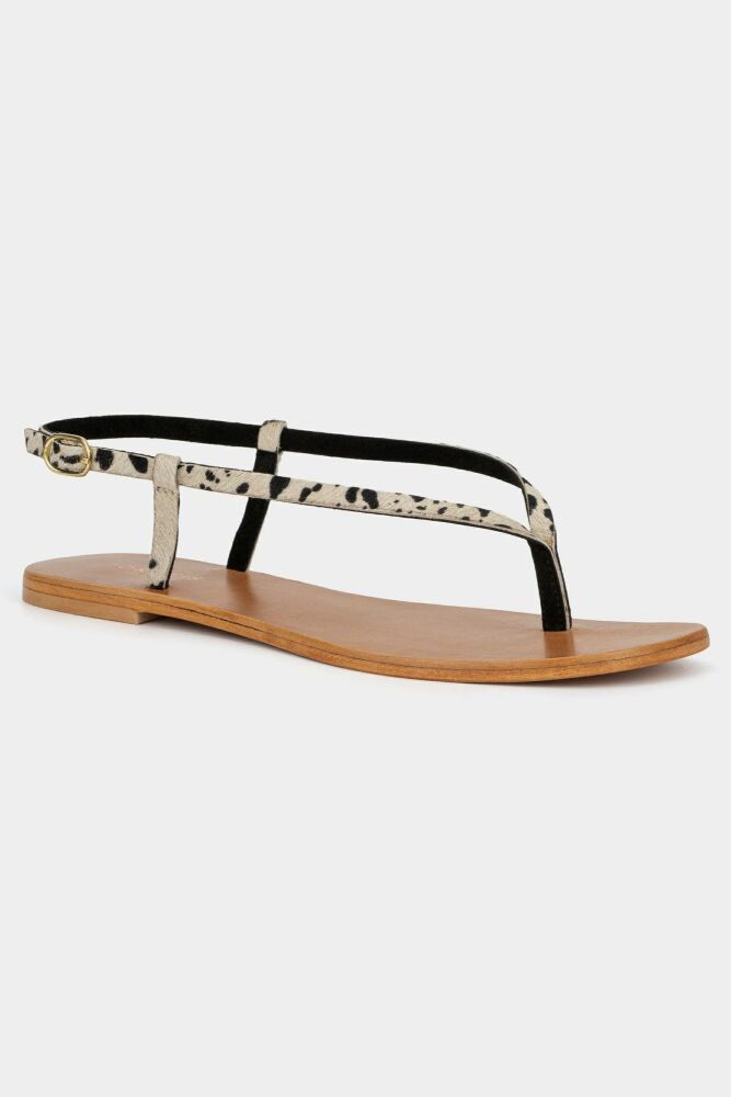 COMING SOON Leopard Strappy Thong Sandals Size: 8