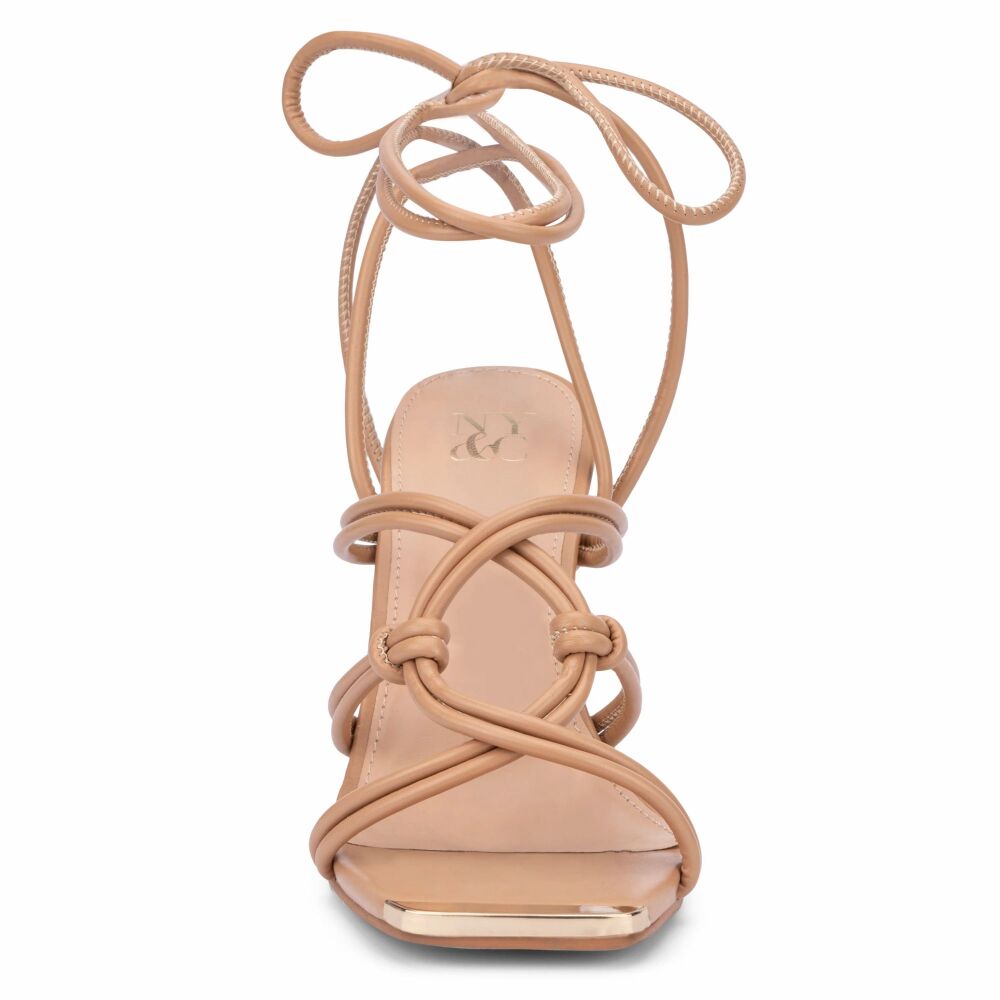 Nude Strappy Sandals Size: 10