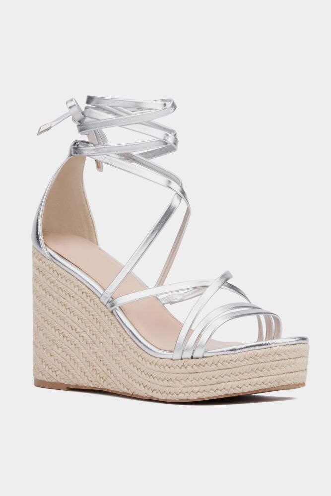 COMING SOON Silver Wide Width Platform Wedge
