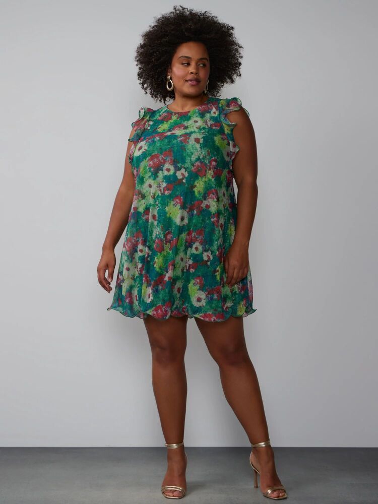 Flutter Floral Mini Dress Size: 3XL SKU: G098445