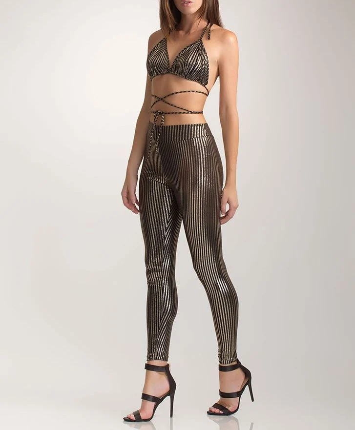 Metallic Shimmery Two-Piece Size: M SKU: 6768501