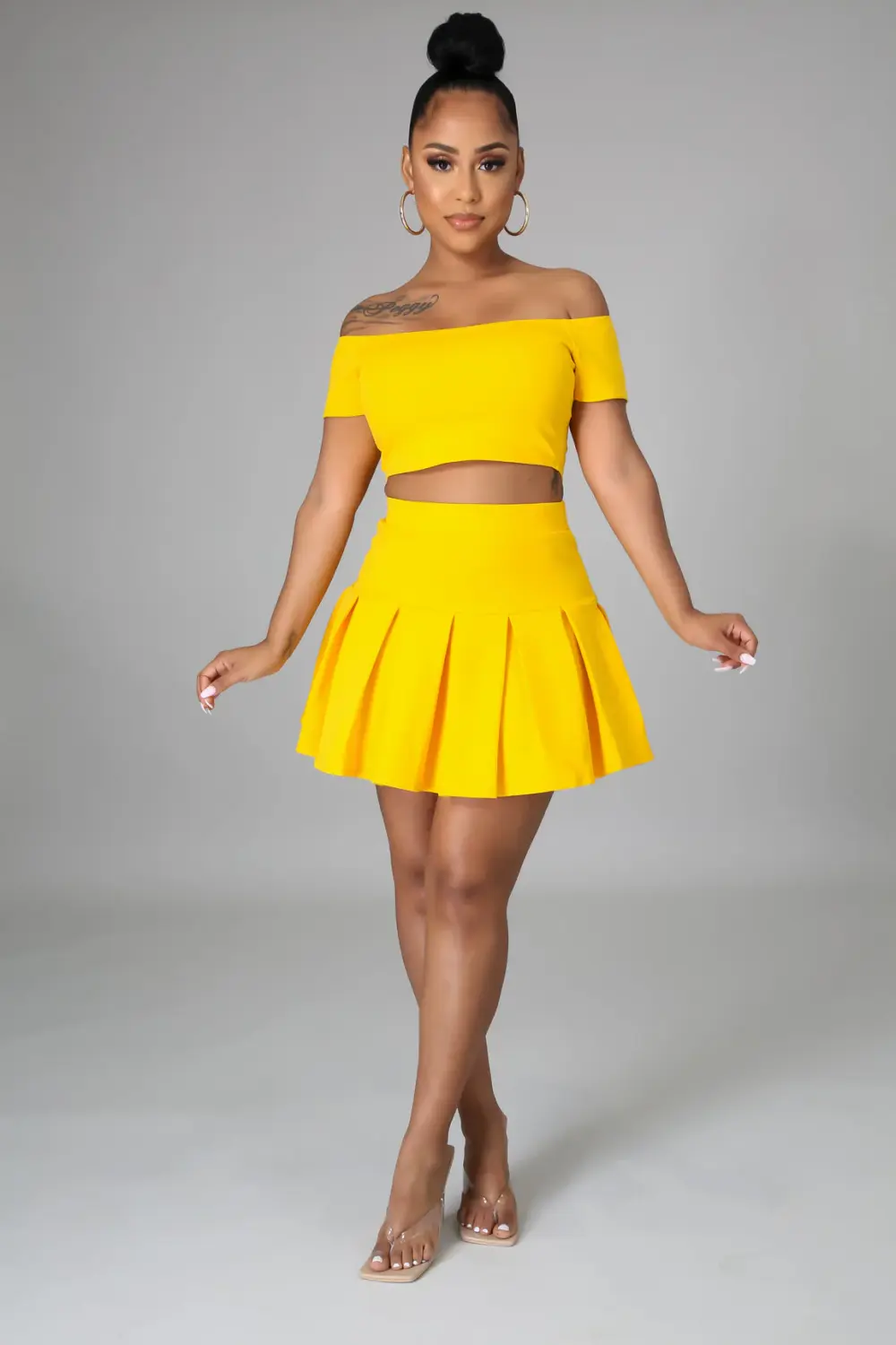 Pink Baby Doll Skirt Set