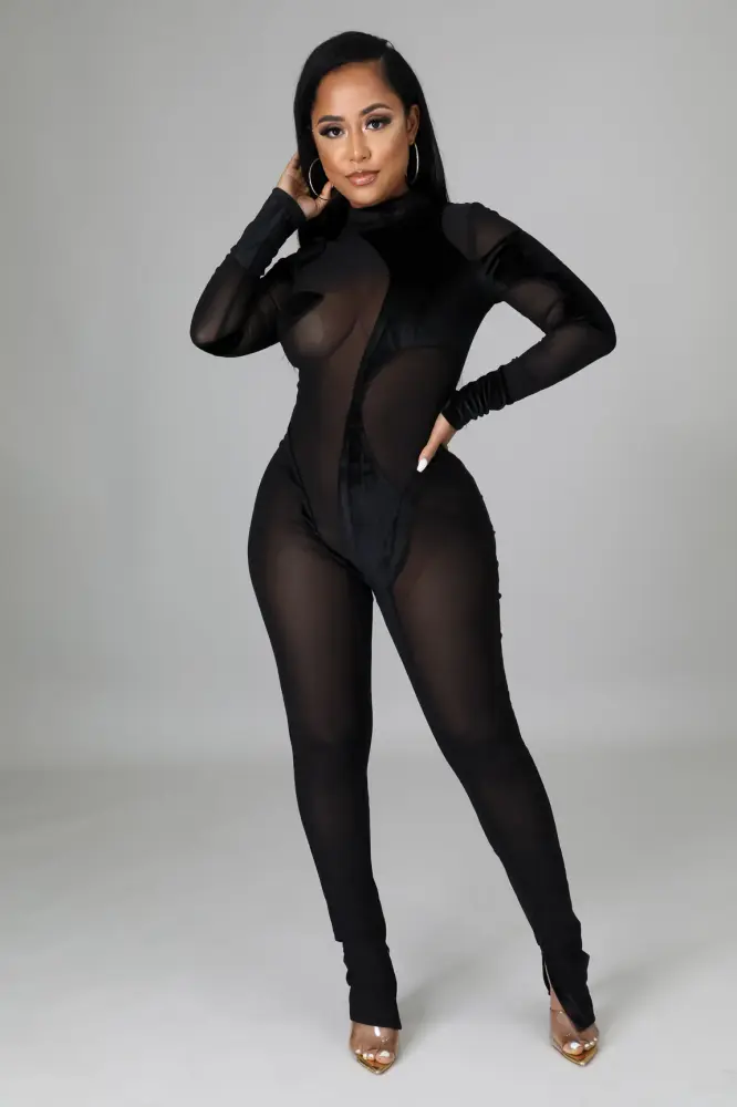 Heart Stealer Black Jumpsuit Size: S SKU: 5657480